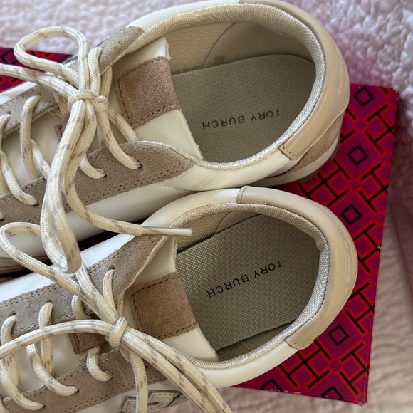 Tory Burch Cream and Tan Sneakers - Picture 3 of 6